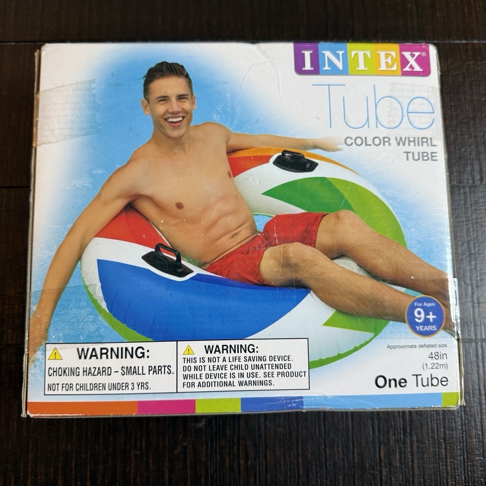 INTEX Color Whirl Pool Tube Raft w/ Handles, 48"-58202EP BRAND NEW